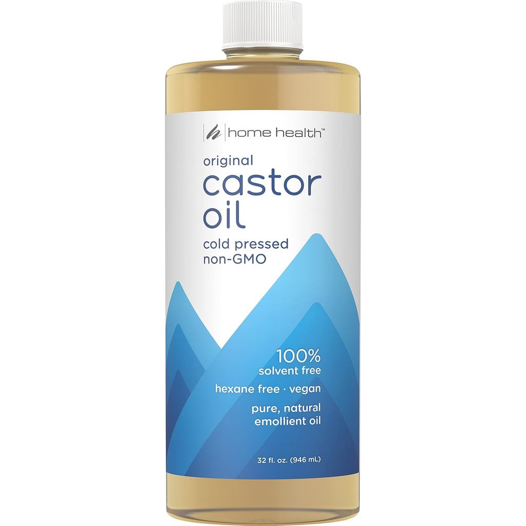 Óleo de Rícino Original Home Health, promove a saúde do cabelo e da pele, hidratante natural para a pele - puro, prensad