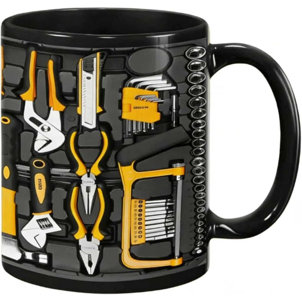 Conjunto de Canecas de Café em Forma de Caixa de Ferramentas Mecânica 3D, Caneca Caixa de Ferramentas Mecânica, Caneca d
