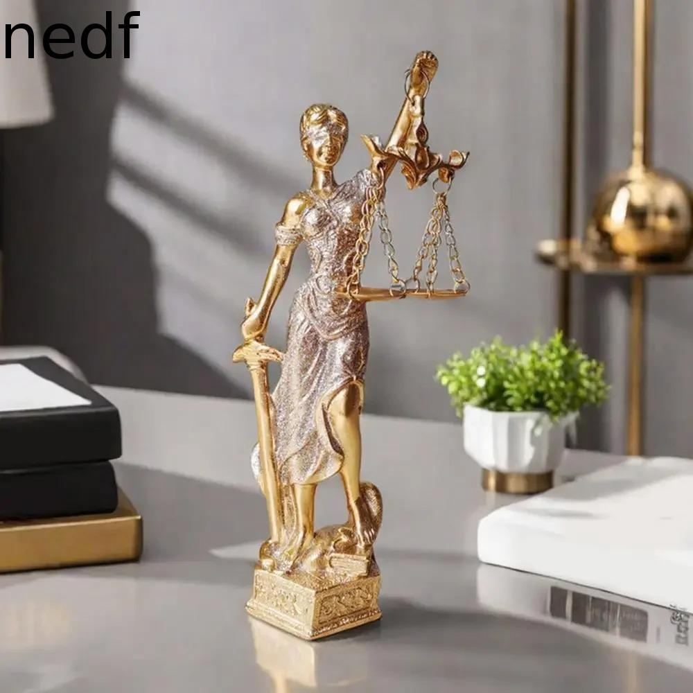 Ornamentos De Mesa Da Deusa Justiça NEDFS , Estátua Grécia De Resina Vintage , Fundo Estável