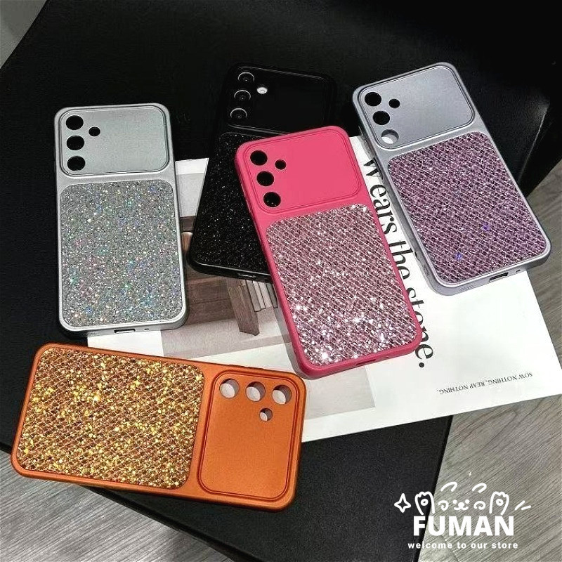 Capa De Telefone Elegante Com Glitter Para Samsung Galaxy A57 A56 A55 S26 S25 S24 S23 Plus FE S22 Note 20 Ultra 5G 4G Lu