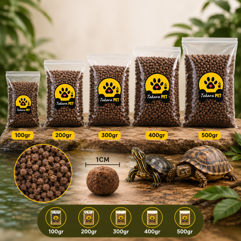 Alimento Tartaruga Jabuti e Tigre Dagua Pellets Grandes 1cm - 100gr a 500gr