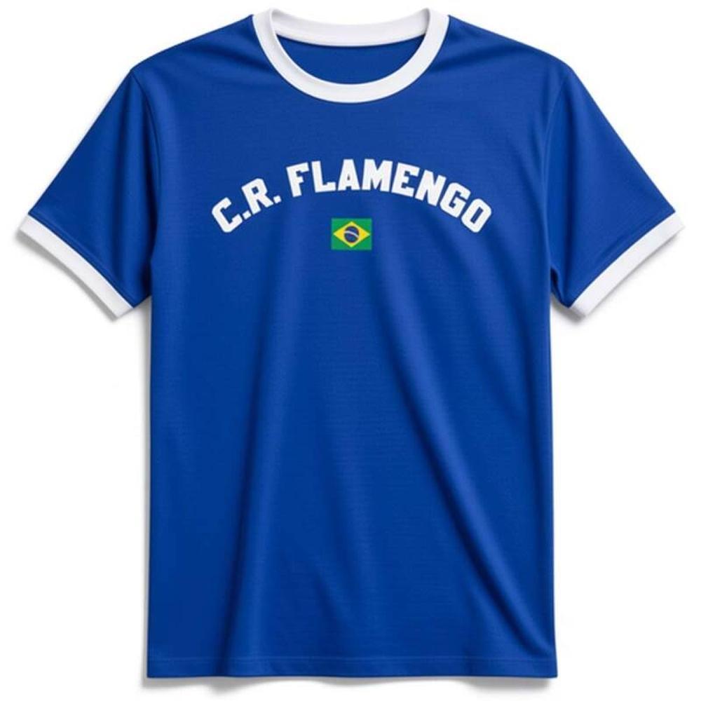 Camiseta Braziline Flamengo Flor - Masculino - Azul
