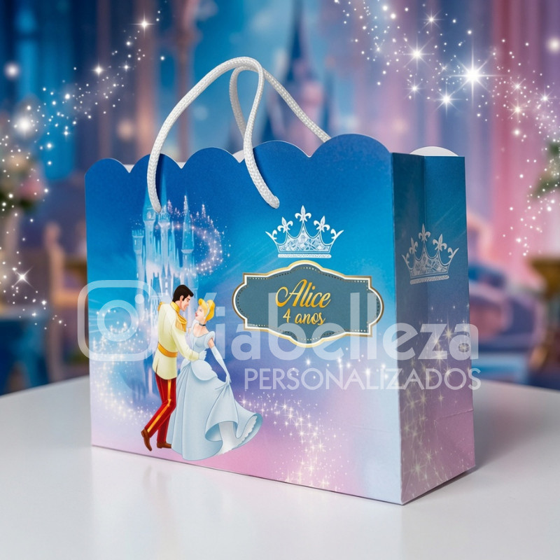 Sacolinhas Personalizadas M Cinderela Aniversário • Lembrancinha • Todos os Temas  Envio Rápido 24h🎉