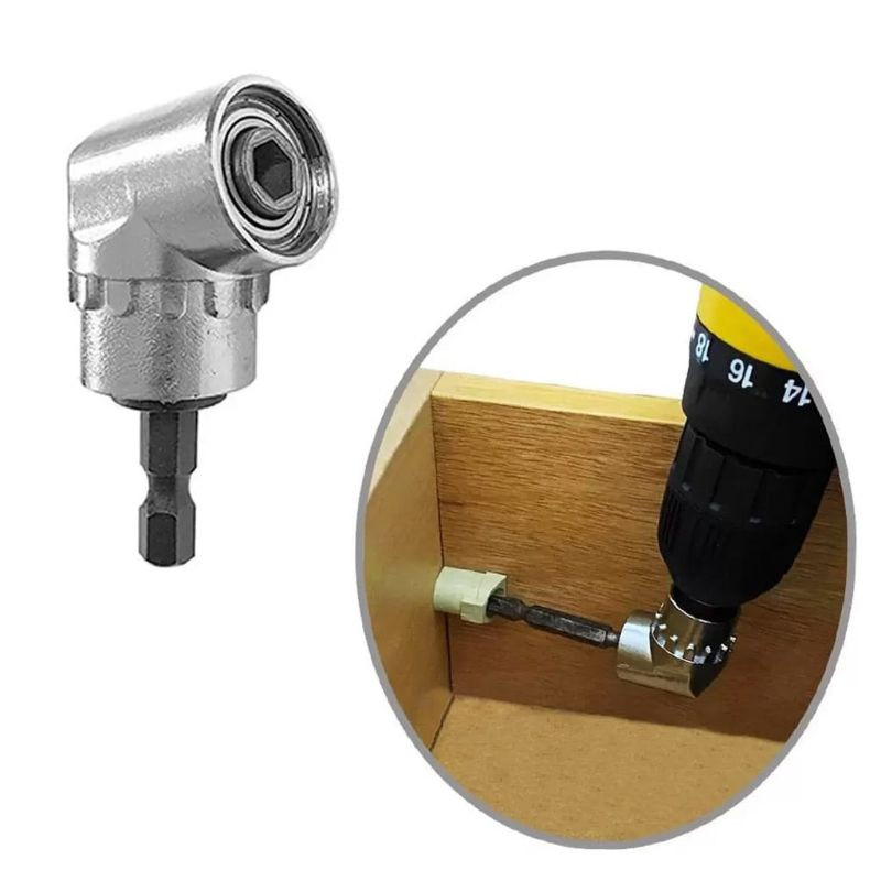 Adaptador Mandril Angular 90 Graus Para Furadeira E Parafusadeira Sextavado Mini