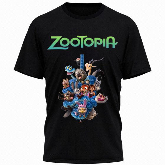 Camiseta Zootopia Estampada – Camisa Divertida Unissex, 100% Algodão, Confortável e Estilosa