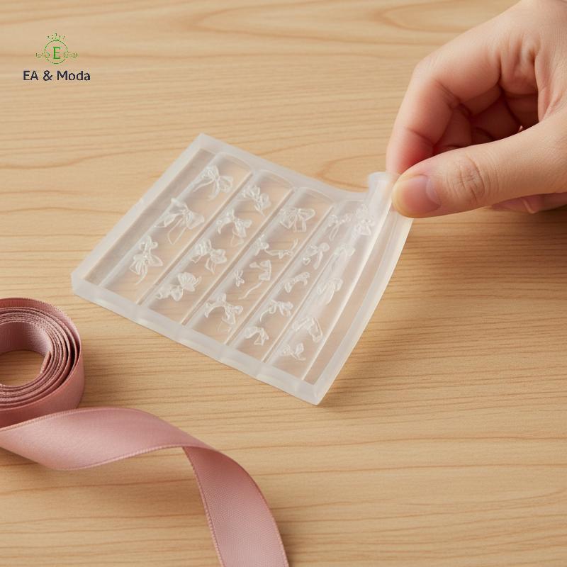 EA & Moda Moldes De Silicone Para Arte Em Unhas 3D Bowknot Ribbon Lace Bows Design Exclusivo DIY Kit De Decoração De Man