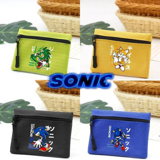 Novo porta-moedas e porta-cartões colorido em tecido Oxford com tema Sonic, presente DVWP.