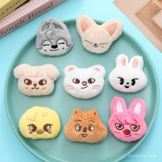 Idol Stray Kids Boneca De Pelúcia Chaveiro SKZ Face Charm Chaveiros De Corrente De Pérolas Recheadas