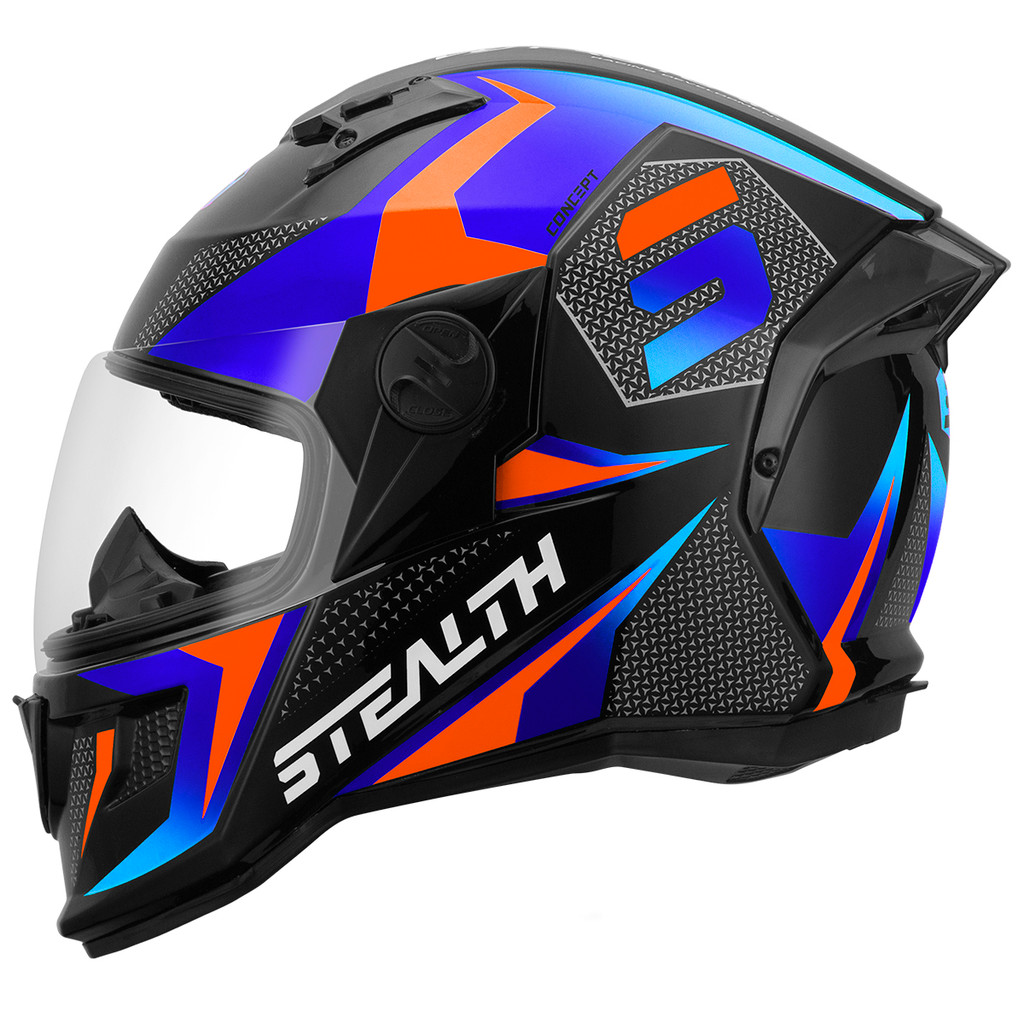 Detalhes do Kit Capacete Fechado Pro Tork Stealth Concept + Viseira Cristal