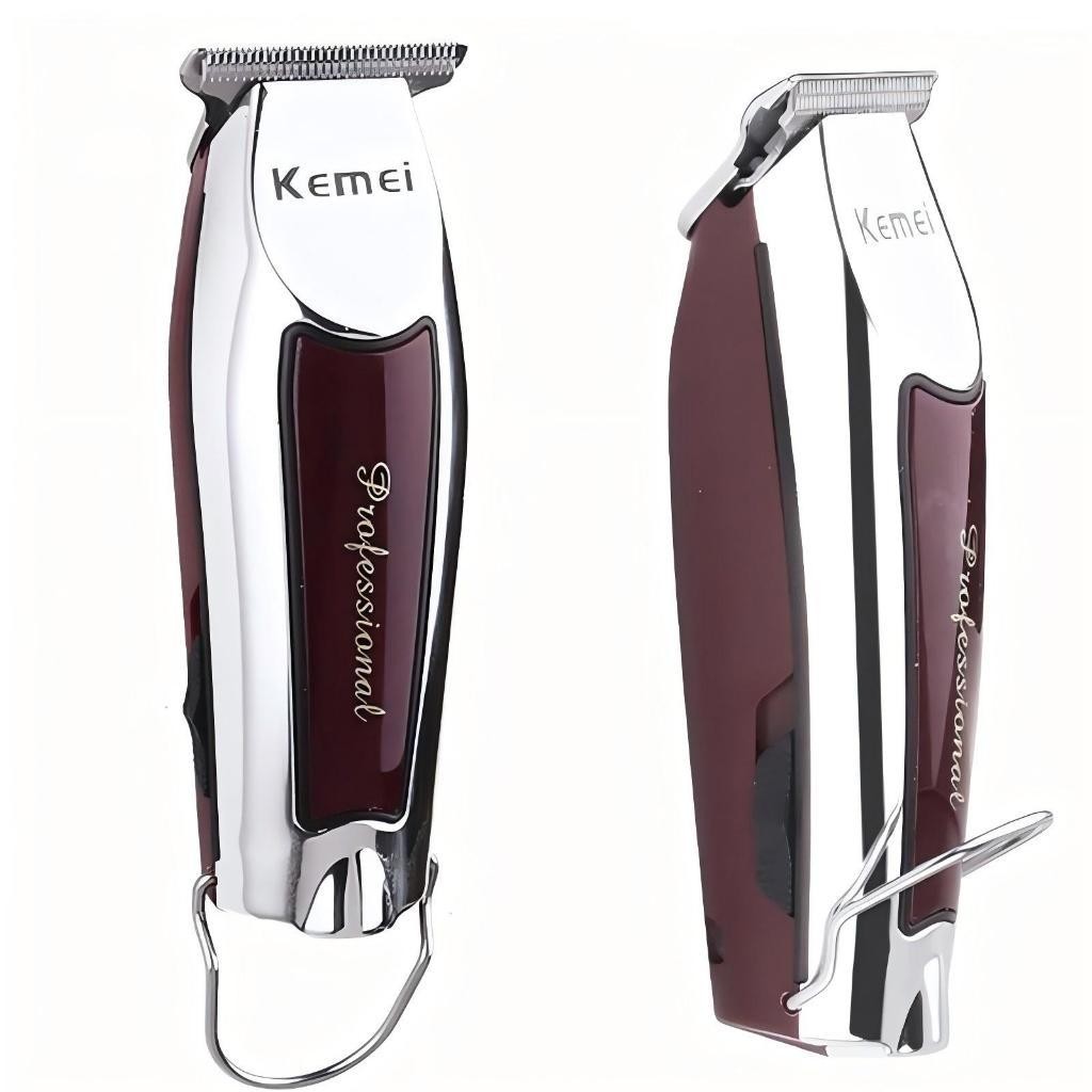 Máquina De Acabamento Barbearia Barba Cabelo Bigode Profissional Kemei Km-9163 em Oferta na Shopee