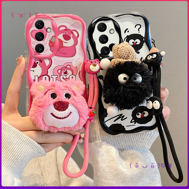 Capa Para Samsung A16 A15 A12 A13 A14 A13 Lite A10S A11 A125 A04S M12 F12 4G 5G 3D Boneca De Pelúcia Winnie the Pooh Pac