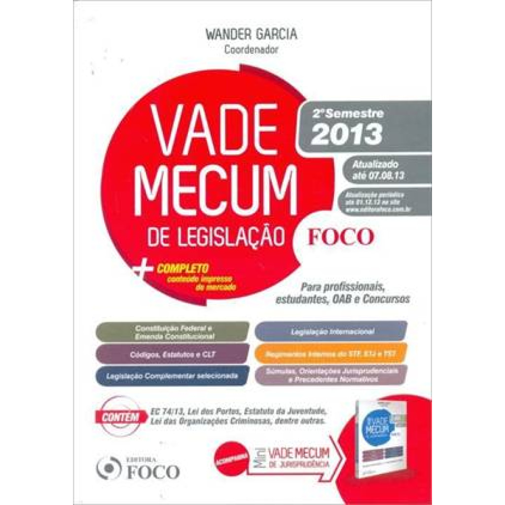 Vade Mecum de Legislação - 2º Semestre 2013