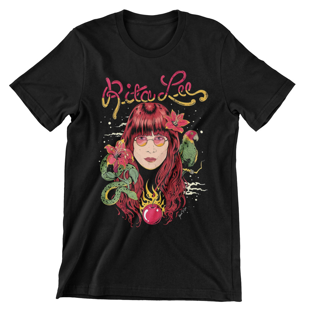 Camiseta Rita Lee "Venenosa" 100% Algodão Unissex Masculino Feminino Banda Rock MBP Colorida e de Qualidade