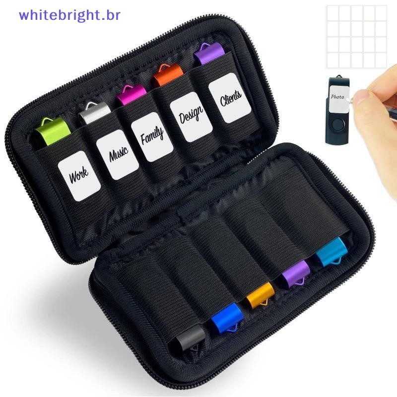WT USB Flash Drive Case Armazenamento Caso Suporte Bolsa De Unidade Organizador De Acessórios Eletrônicos Para Caneta De