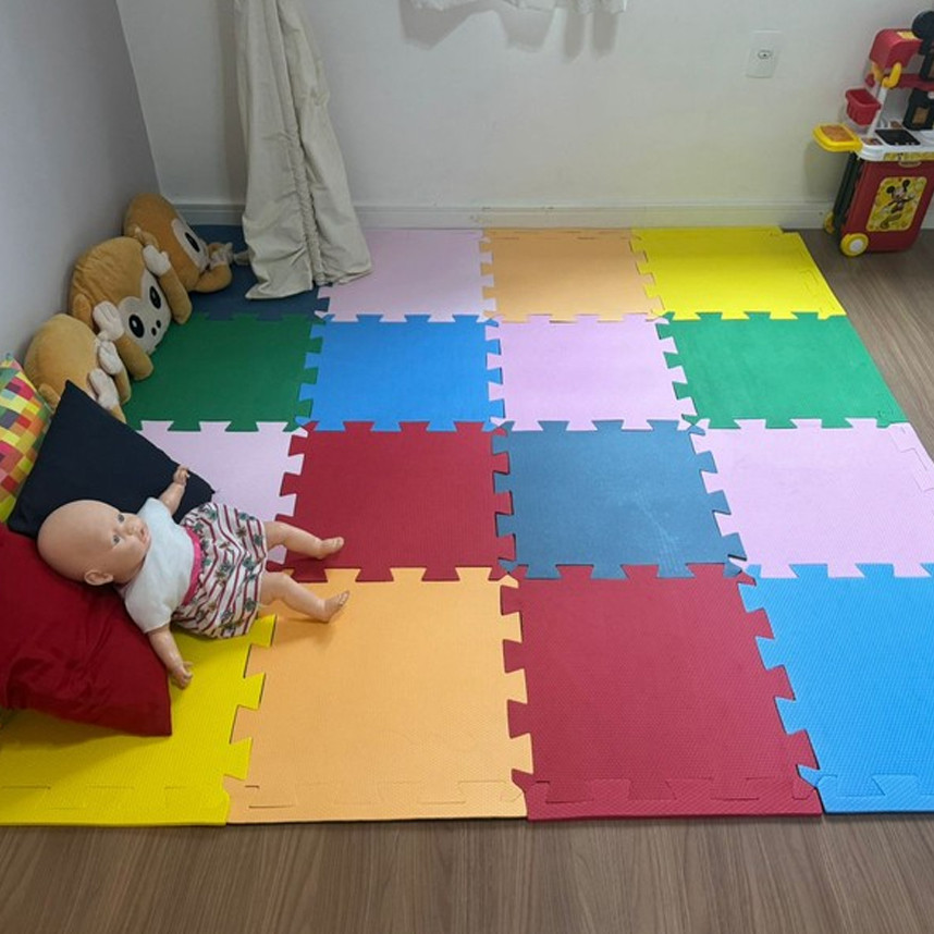 Tatame Infantil Em EVA Pais E Filhos Colorido 290CM² em Oferta na Shopee