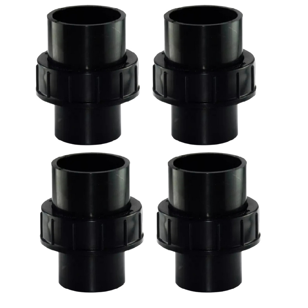 KIT 4 União Para Motobomba de Piscina 50mm – Conexão Rápida, Vedação Segura ATENDE TODAS AS BOMBAS