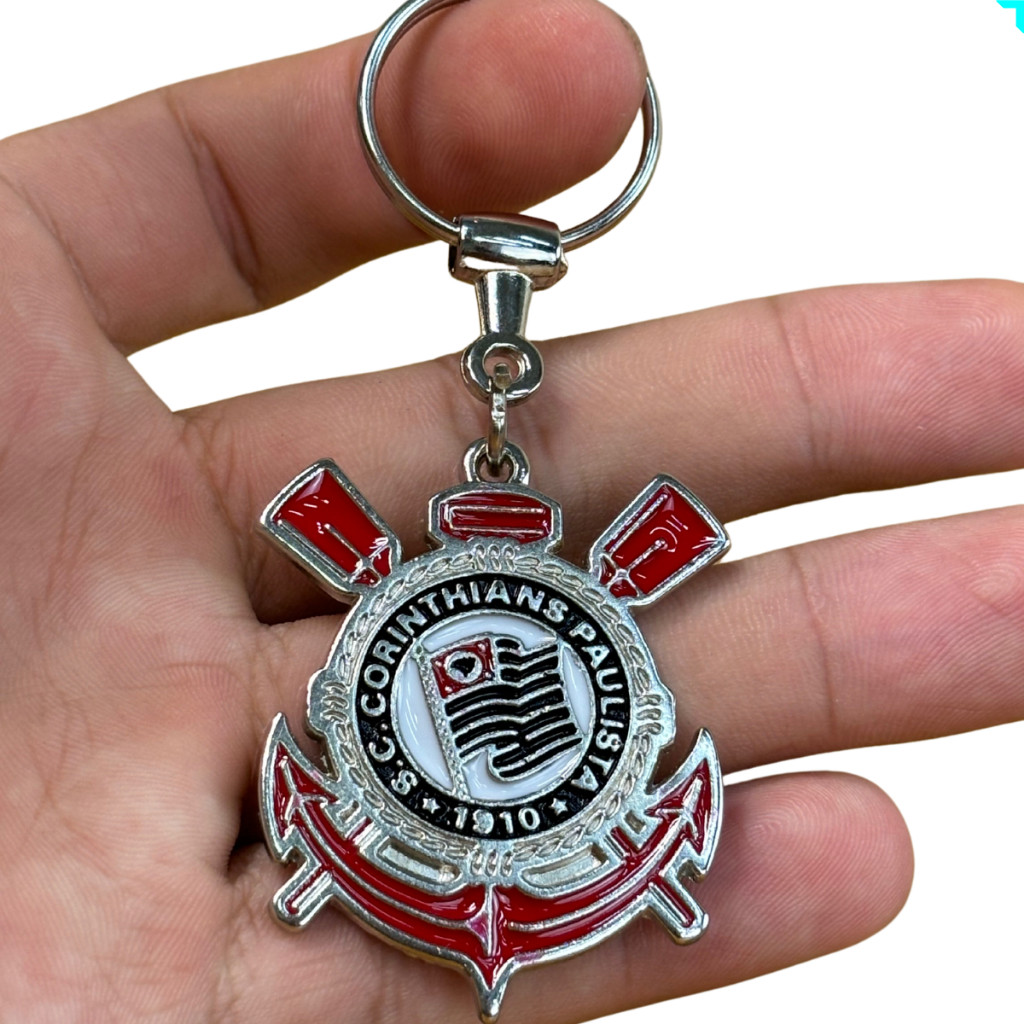 Chaveiro Brasão Corinthians Timão Torcedor Fanático Memphis Depay em Oferta na Shopee
