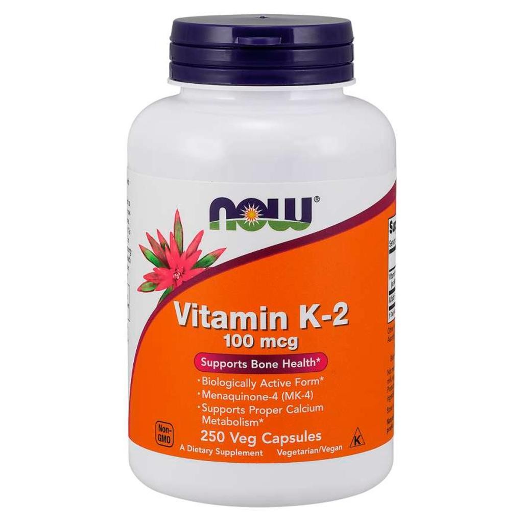 Vitamina K2 100mcg (250 Vcaps) Now Foods