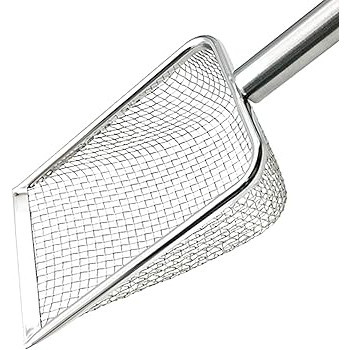 Pá Metálica Inox para Limpeza de Areia de Gatos – Alta Eficiência e Longa Vida Útil