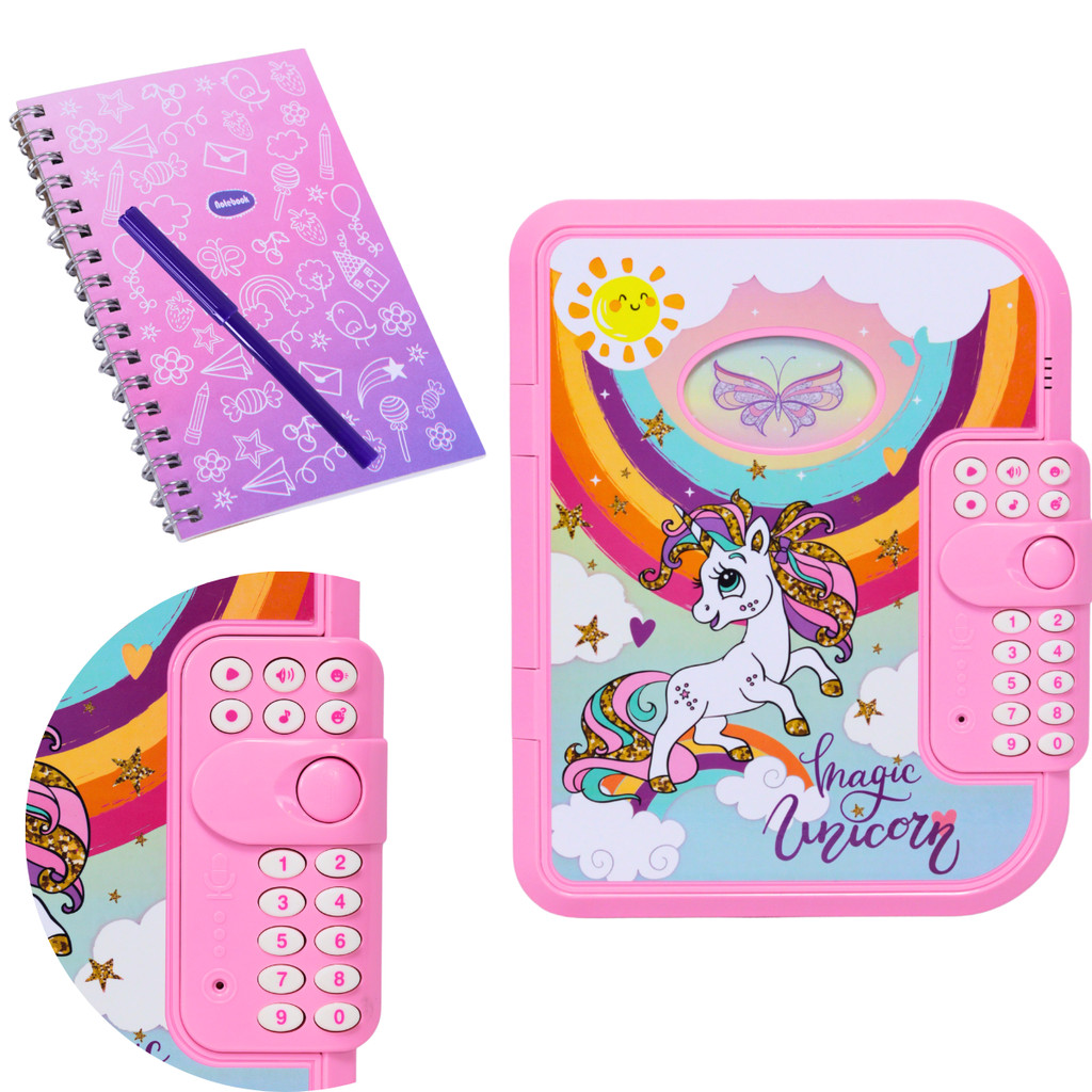 Caderno Diário com Cadeado Segredo Senha Fechadura - Castela em Oferta na Shopee