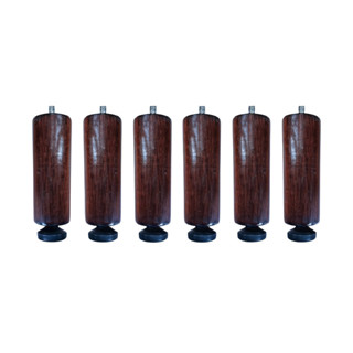 Kit 6 Pés Reguláveis Para Cama Madeira 13cm Nogueira Nivelador em Oferta na Shopee