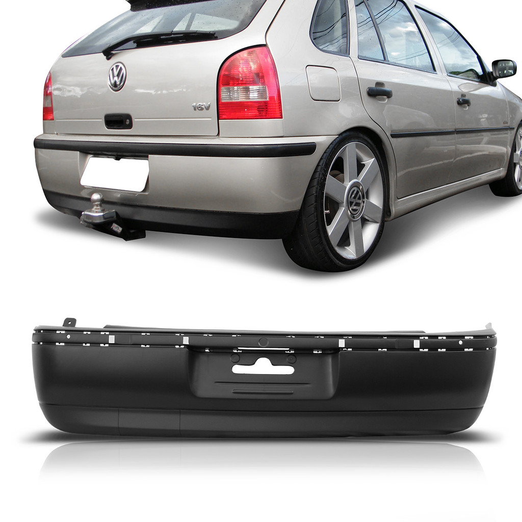 Parachoque Traseiro Gol 99 2000 2001 2002 G3 Preto Liso em Oferta na Shopee