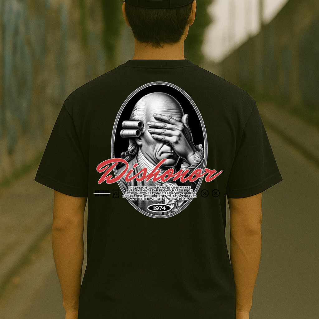 Camiseta Dishonor Masculina Premium Algodão Oversized Streetwear Slim Fit Treino Academia Fitness Casual Confortável