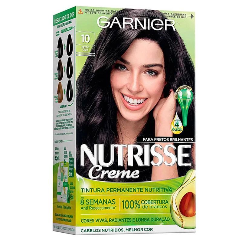 Coloração Nutrisse Creme Garnier 10 Preto Ônix em Oferta na Shopee