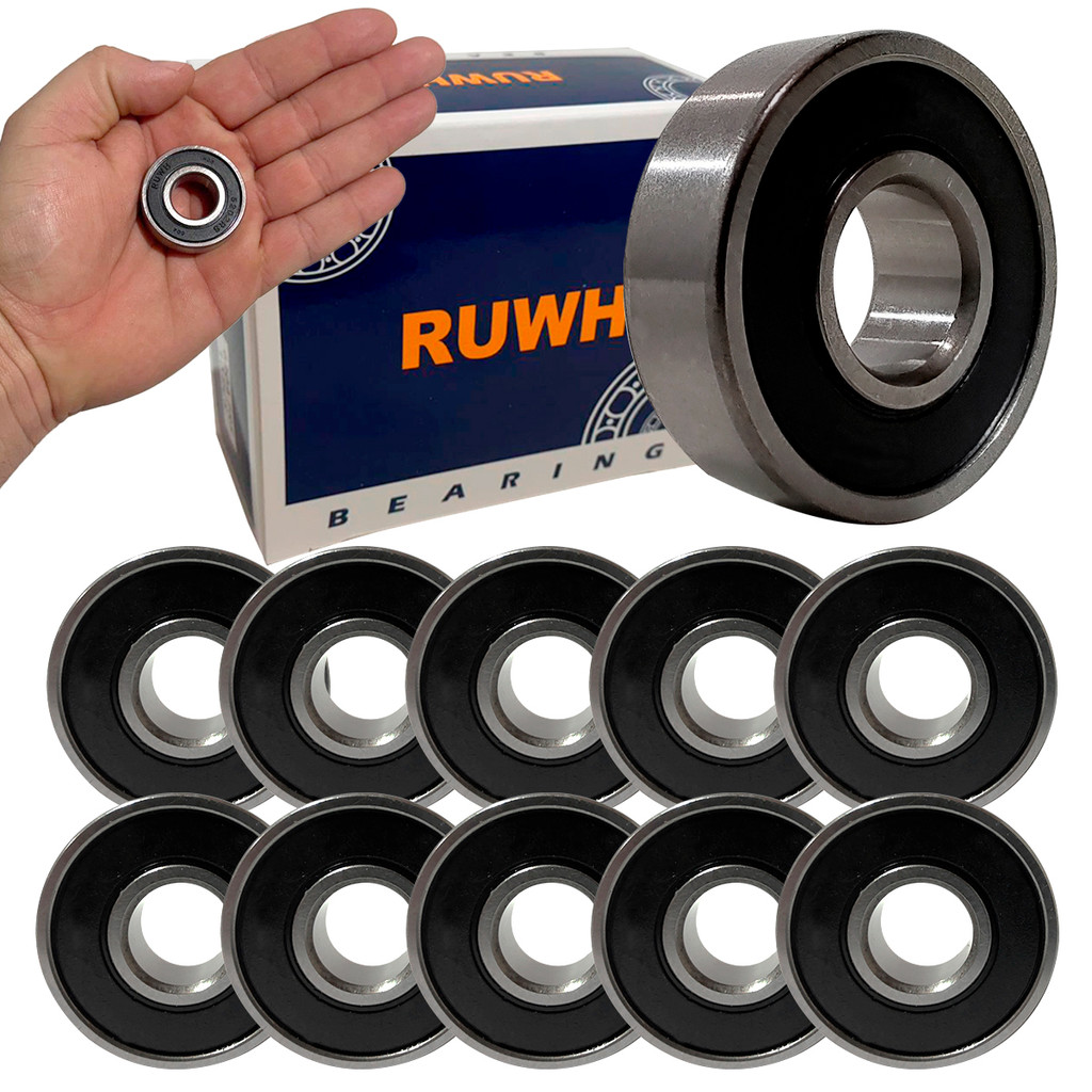 Caixa Com 10 Rolamentos 6202 2RS 15x35x11mm Carvox Ruwh CV6202 2RS
