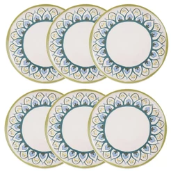 Jogo de 6 Pratos Rasos 26 cm Oxford Flat Nisa