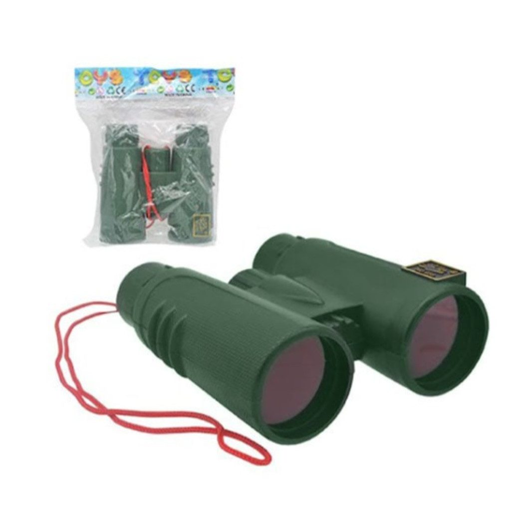 Kit Com 2 Binóculo Brinquedo De Plástico Infantil Verde