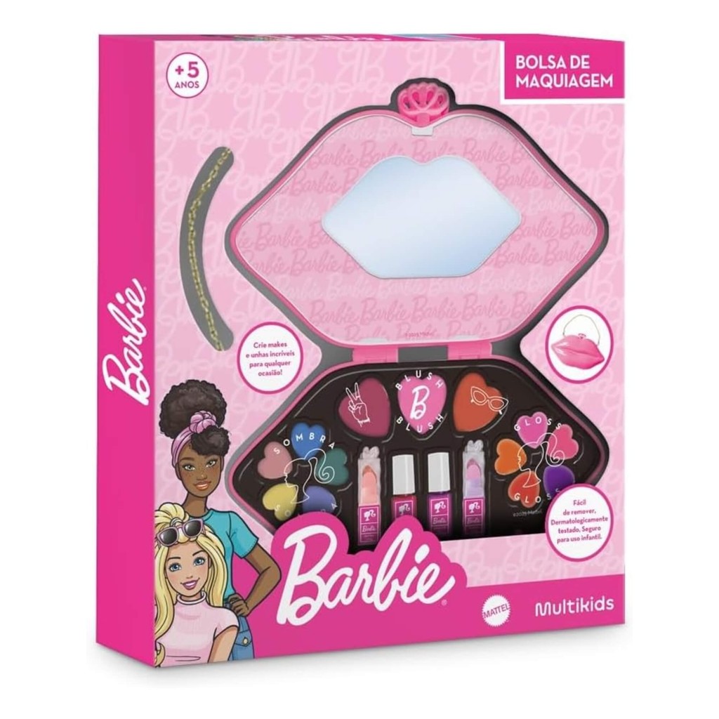 Bolsa de Maquiagem Infantil Barbie Multikids - BR2421
