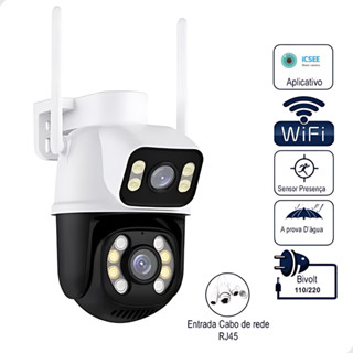 Câmera Dome de Dupla Lente Detecção de Humanos Segurança Residencial Yousee em Oferta na Shopee