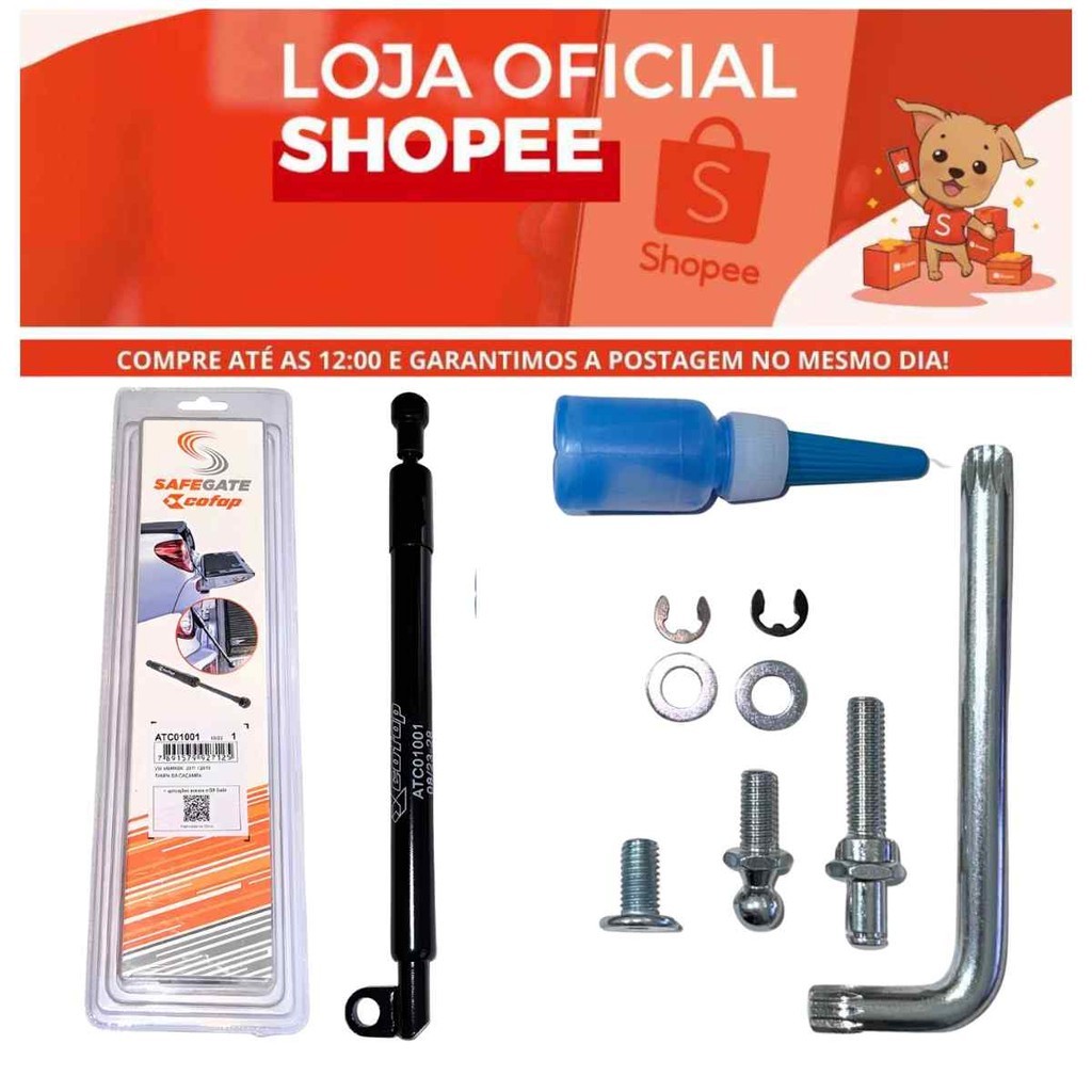 Amortecedor  Original Cofap Tampa Caçamba Traseira Amarok 2.0 3.0 4x2 4x4 2011 2012 13 14 15 a 2020 em Oferta na Shopee