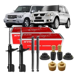 4 AMORTECEDORES MITSUBISHI PAJERO IO 1998/2001 TR4 2002/2015 KAYABA + KITS COMPLETO