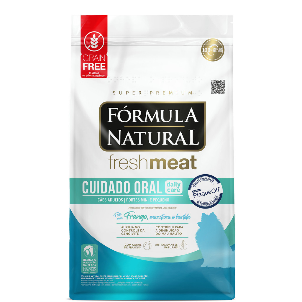 RAÇAO  FRESH MEAT CUIDADO ORAL ADULTO MINI 1KG FORMULA NATURAL