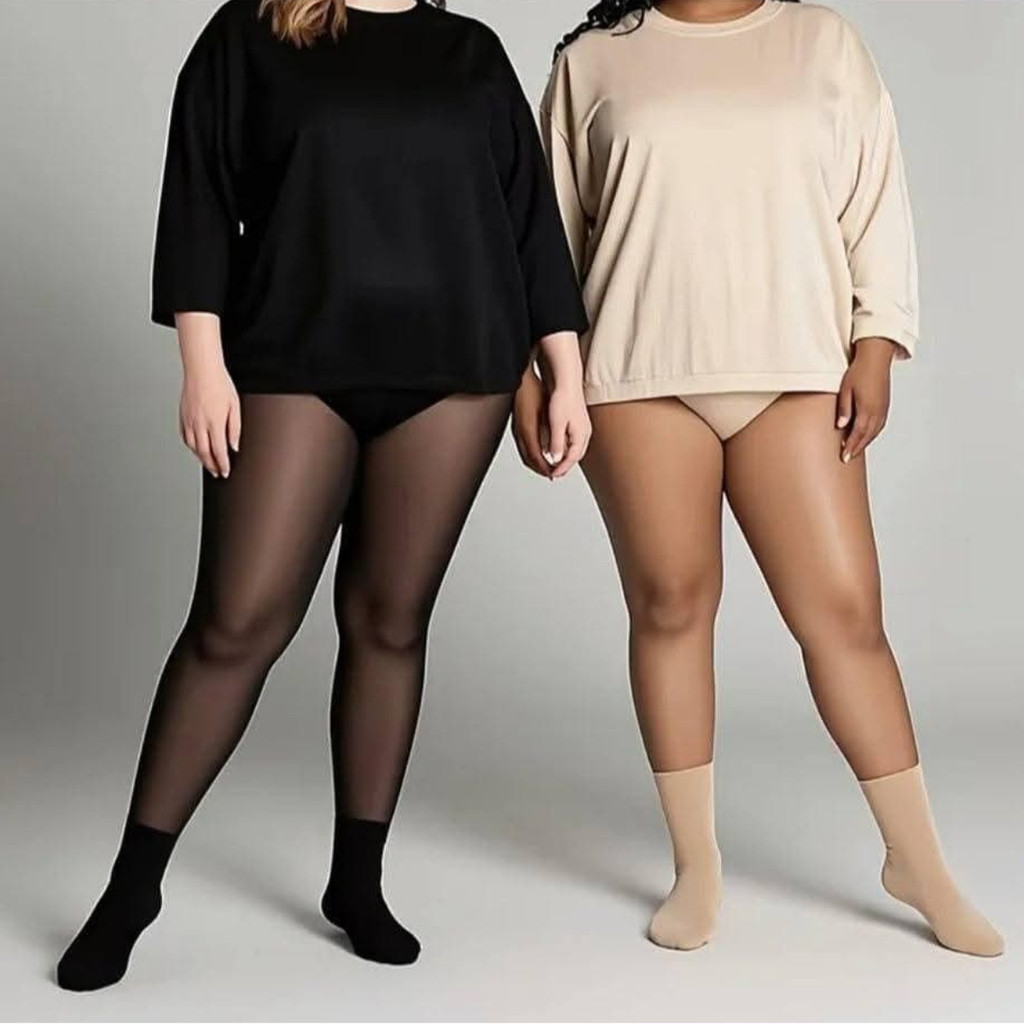 Meia Calça Anti Celulite Fina Fio 70D Slim Plus Size Veste 36 ao 46 Conforto e Alta Elasticidade