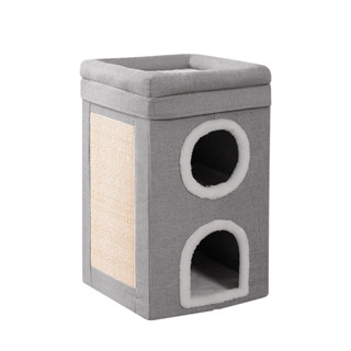 Casa Cama Arranhador Sisal para Gatos 3 Andares Moderna Dobravel Casinha Luxo em Oferta na Shopee