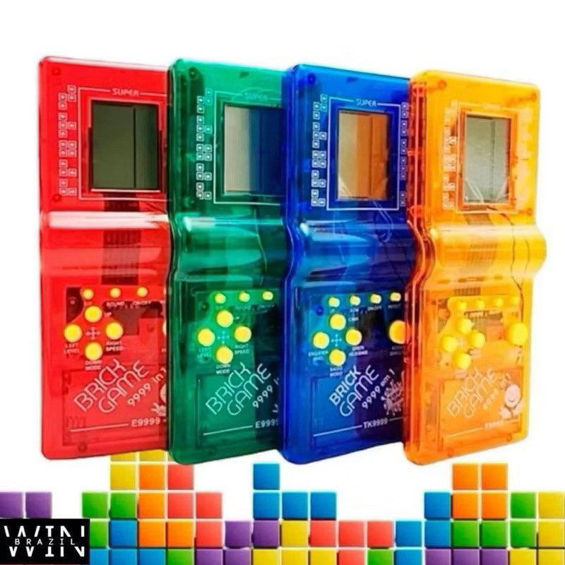 kit 20 Vídeo Game Portátil 9999 Jogos em 1 Mini Game Antigo Retrô com cores aleatórias Transparente.