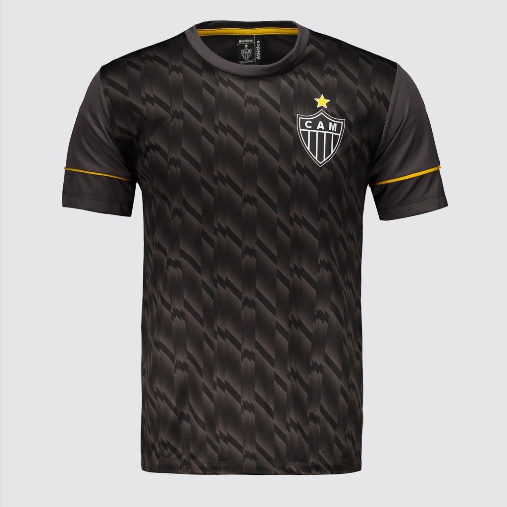 Camisa Atlético Mineiro Chiado Preto em Oferta na Shopee