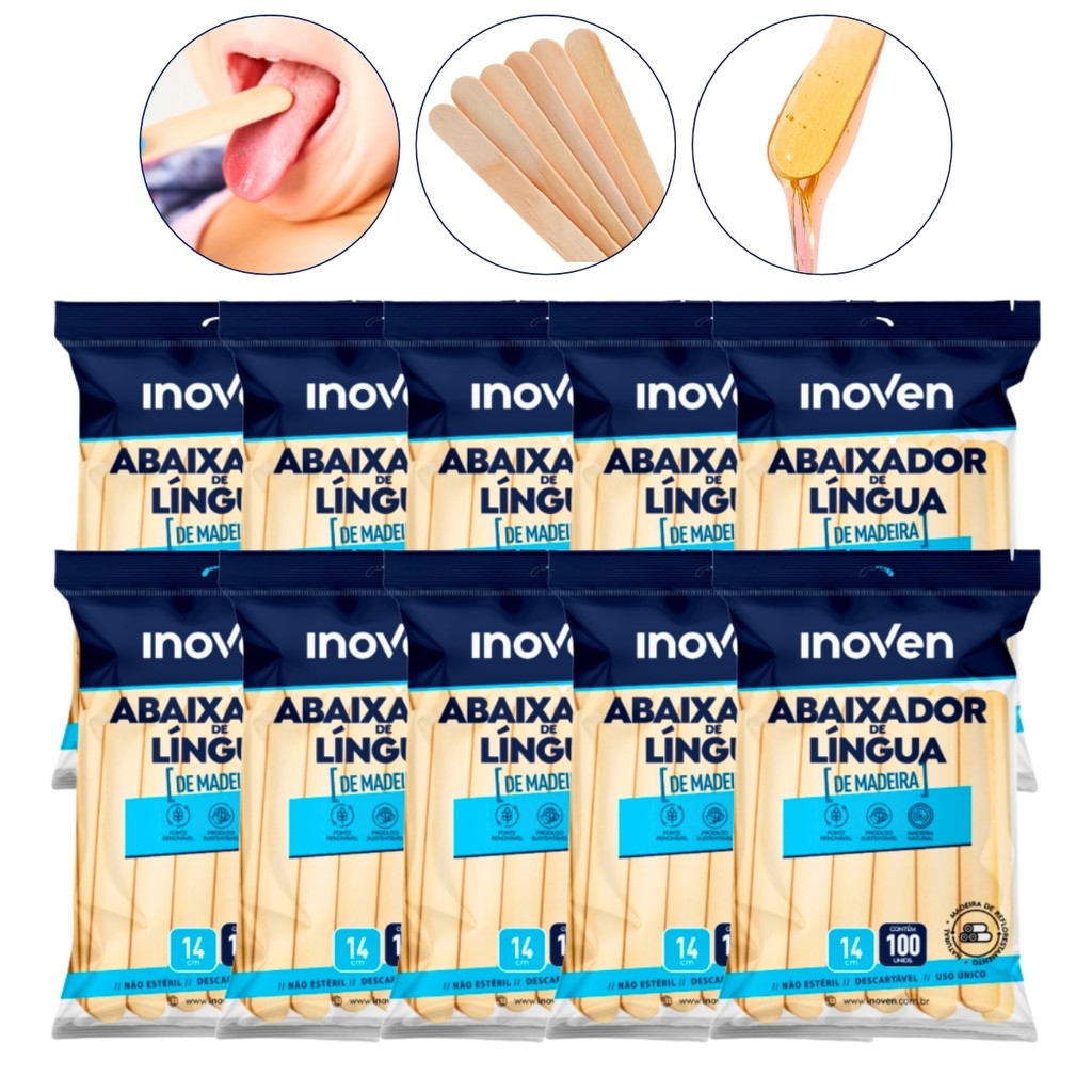 1000 Abaixador De Língua Espátula Madeira Depilação Palito em Oferta na Shopee