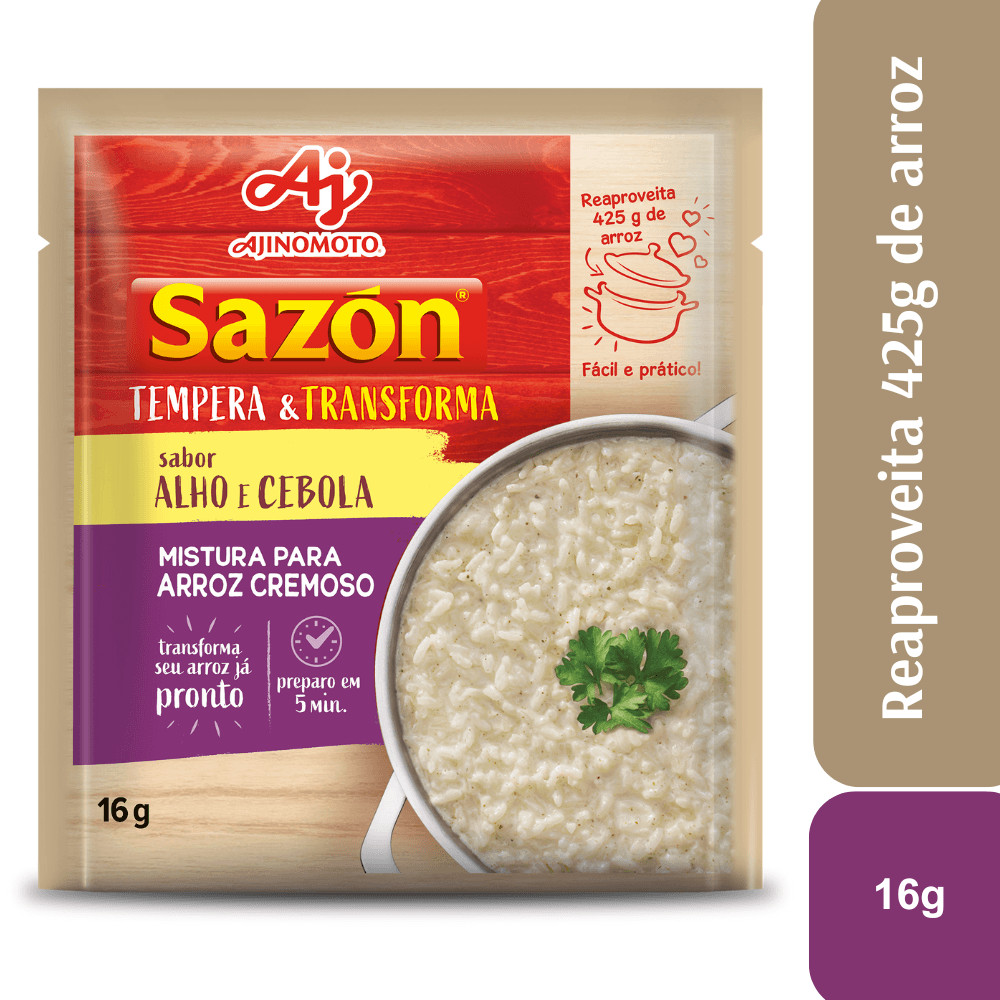 SAZÓN® Tempera e Transforma Sabor Alho e Cebola 16g