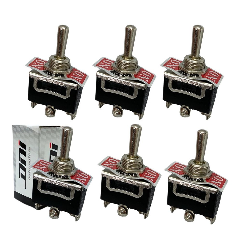Kit 6 Botão Interruptor Tipo Caça Chave Comutadora  Uso Geral Liga Desliga Tic Tac 3 Posições 400w