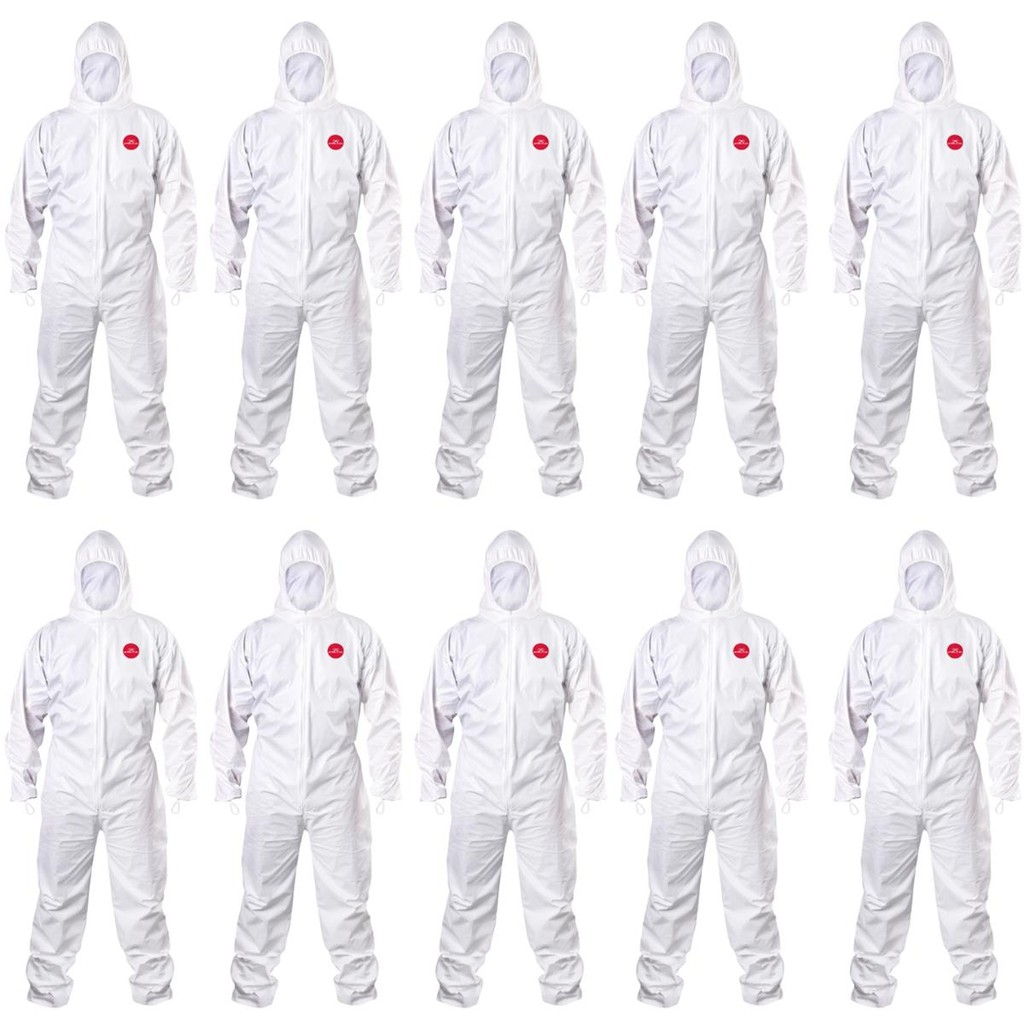 Kit 10 Macacão De Segurança Químico Descartavel Pintura Epi Tipo 6 Steelflex em Oferta na Shopee