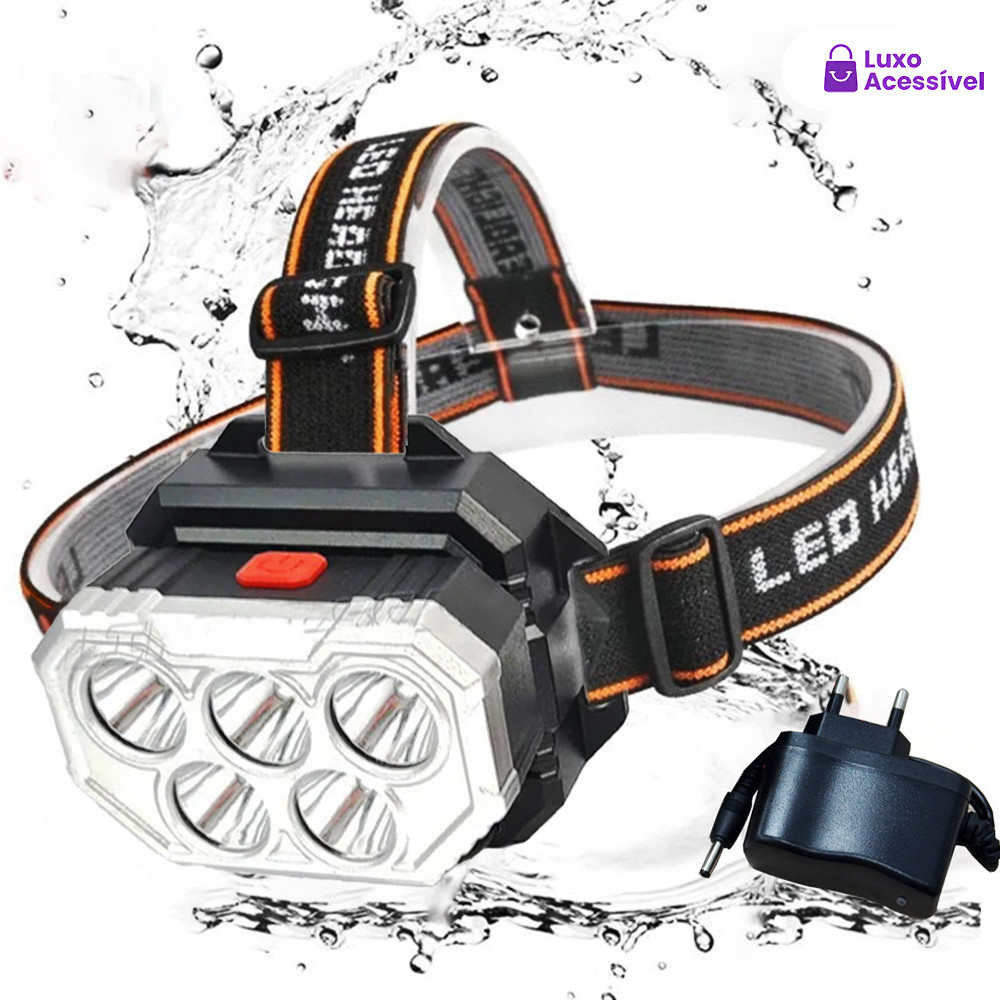 Lanterna Recarregável USB IPX5-950 Lúmens Para Pesca , Camping E Emergências (Sensor De Toque)