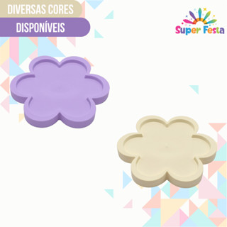 Kit 2 unidades Bandeja Decorativa Flor 25cm - Várias Cores em Oferta na Shopee