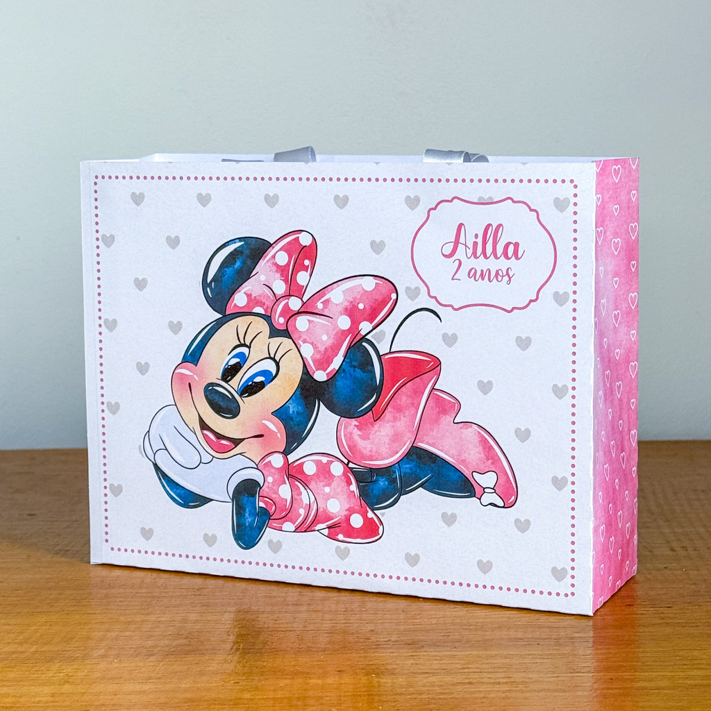 Kit Sacolinhas Surpresa MINNIE - Personalizada - Pegue e Monte - Lembrancinha Festa