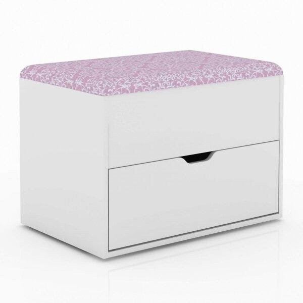 Puff Baú 1 Gaveta Pu2051 em Oferta na Shopee