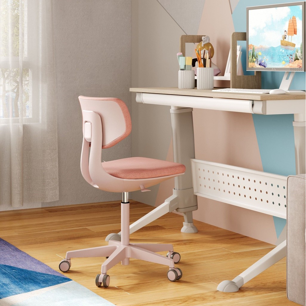 Cadeira Escritório de Estudo Delta Infantil Escritório Rosa