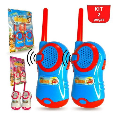 TB Acessórios KIT 2 peças Walkie Takie Radio Comunicador Infantil De Brinquedo